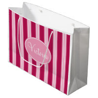 Saco de Presente da Faixa de Doces Rosa Personaliz