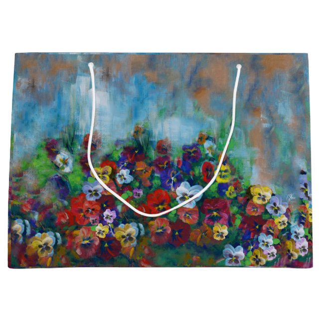 Sacola Para Presentes Grande Saco de Presente de Amor-Perfeito (Frente)