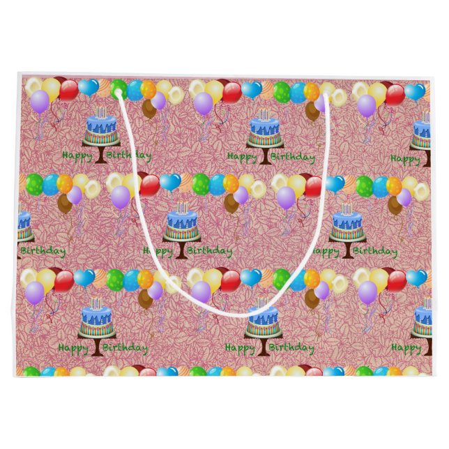 Sacola Para Presentes Grande Saco de presente de aniversário (Verso)