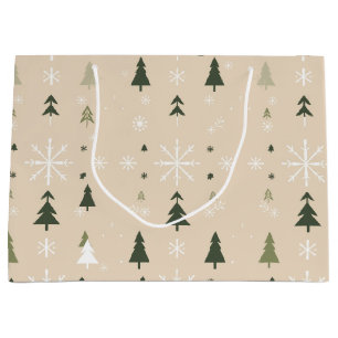 Sacola Para Presentes Grande Saco de Presente de Árvores de Natal Minimalistas