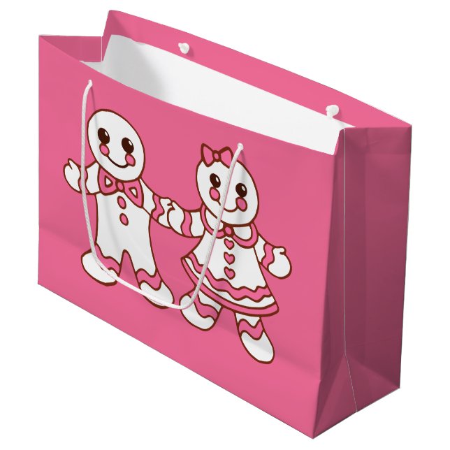 Sacola Para Presentes Grande Saco de Presente de Biscoitos de Natal (Frente inclinada)