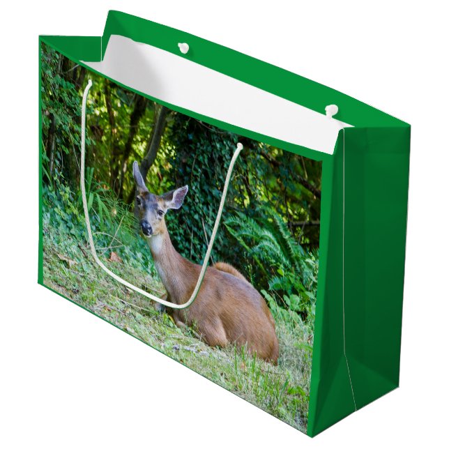 Sacola Para Presentes Grande Saco de Presente de Deer (Frente inclinada)