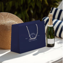 Saco de Presente de Despedida de Solteira Azul Mar