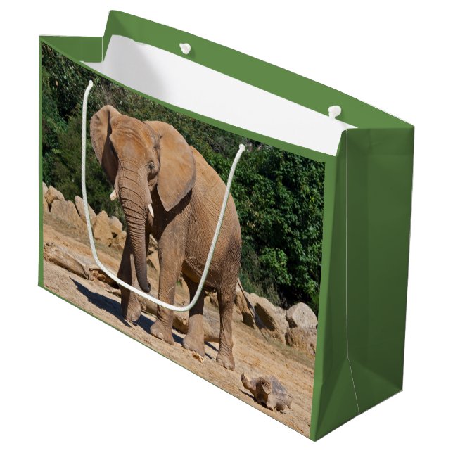 Sacola Para Presentes Grande Saco de Presente de Elefante Macho (Frente inclinada)
