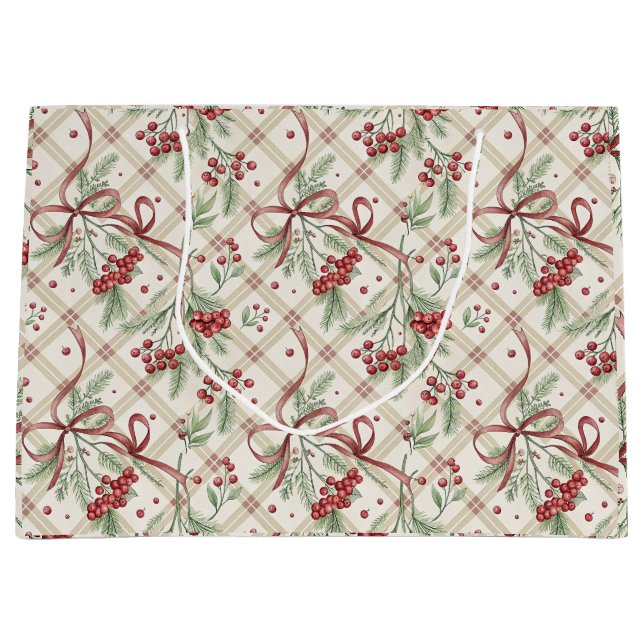 Sacola Para Presentes Grande Saco de Presente de Férias Luxuoso (Frente)