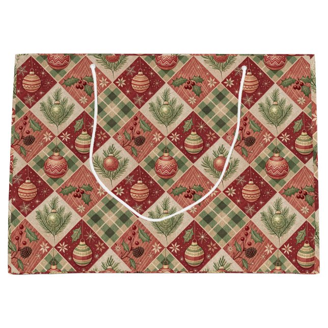 Sacola Para Presentes Grande Saco de Presente de Férias Luxuoso (Frente)