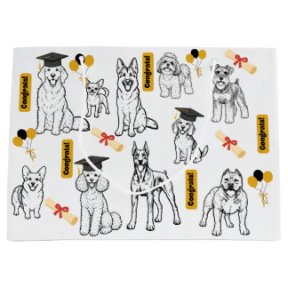 Sacola Para Presentes Grande Saco de Presente de Formatura | Saco de Cães Congr
