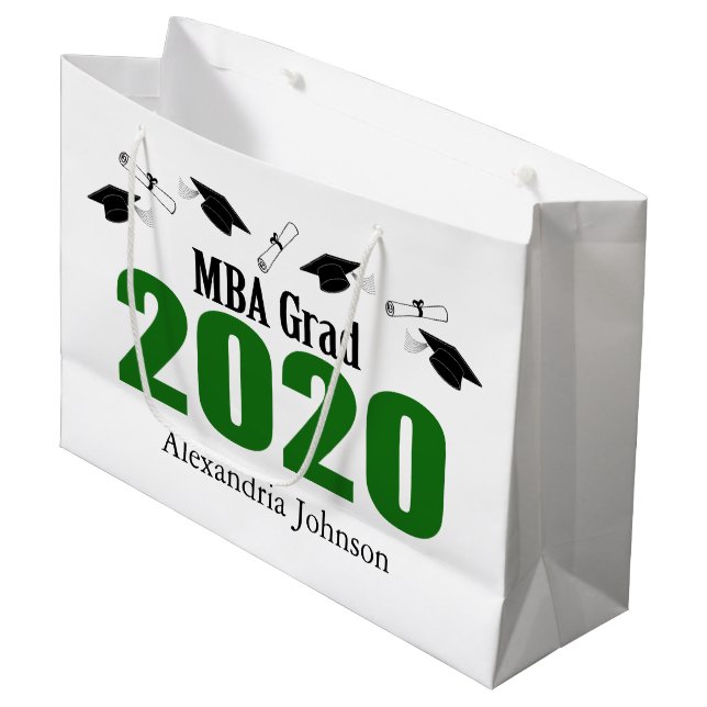 Sacola Para Presentes Grande Saco de Presente de Graduação do MBA Formando 2020 (Frente inclinada)