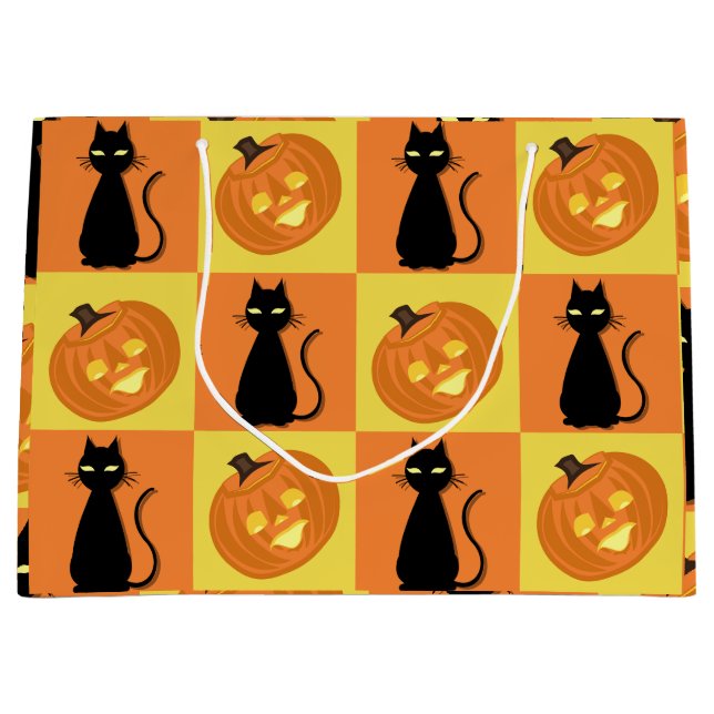 Sacola Para Presentes Grande Saco de presente de Halloween (Frente)