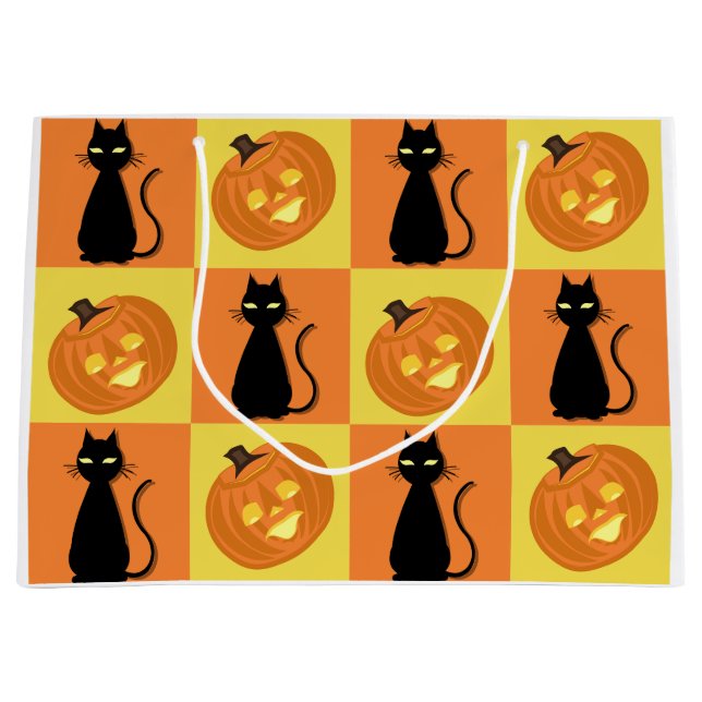 Sacola Para Presentes Grande Saco de presente de Halloween (Frente)