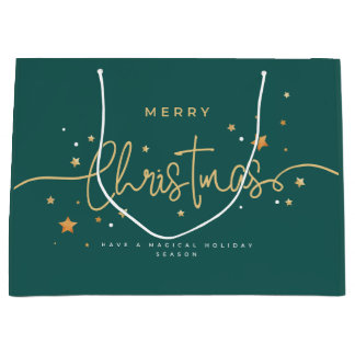 Sacola Para Presentes Grande Saco de Presente de Natal Azul-Elegante | Holi Mod