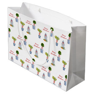 Sacola Para Presentes Grande Saco de presente de Natal de Potência Azul e Branc