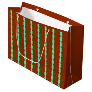 Sacola Para Presentes Grande Saco de Presente de Natal Fractal Vermelho e Verde