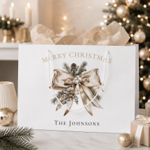 Saco de Presente de Natal Personalizado Elegante