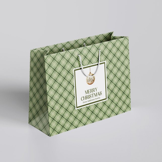 Sacola Para Presentes Grande Saco de Presente de Natal Simples Chic Soft Pastel (Simple Chic Christmas Gift Bag Soft Pastel Minimal)