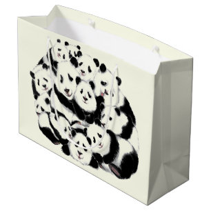 Sacola Para Presentes Grande Saco de Presente de Panda Engraçado