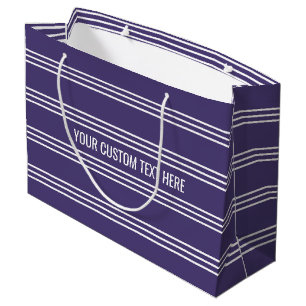 Sacola Para Presentes Grande Saco de presente de texto personalizado do Violet