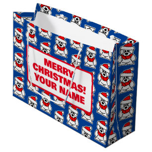 Sacola Para Presentes Grande Saco de presente de urso de Natal personalizado pa