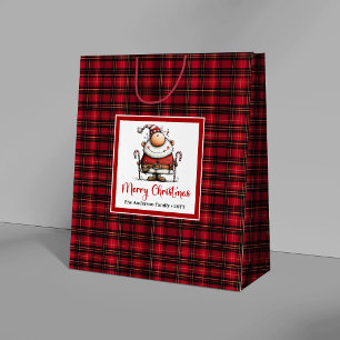 Sacola Para Presentes Grande Saco de Presente Desenhado à Mão do Papai Noel Eng