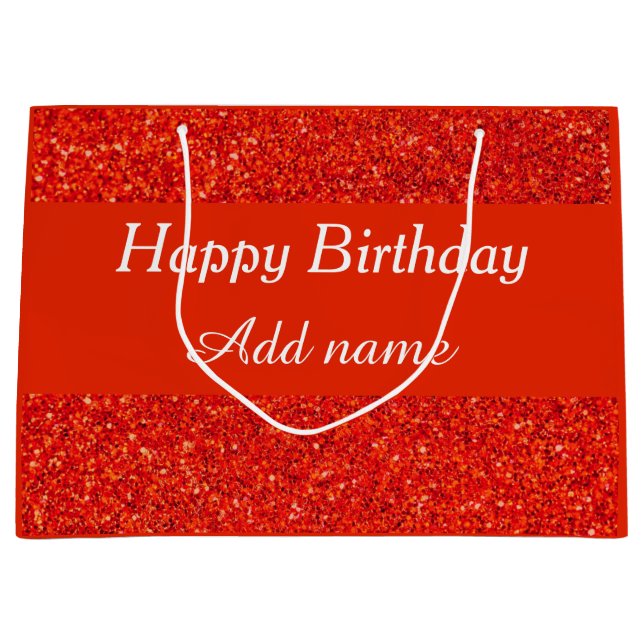 Sacola Para Presentes Grande Saco de presente especial de aniversário, personal (Frente)