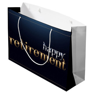 Sacola Para Presentes Grande Saco de Presente “Feliz Aposentadoria” Elegante