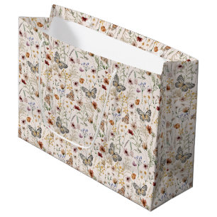 Sacola Para Presentes Grande Saco de Presente Floral Boho