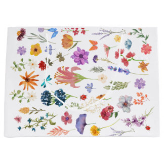 Sacola Para Presentes Grande Saco de Presente Floral Elegante