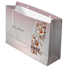 Sacola Para Presentes Grande Saco de Presente Floral Rosa Decorativo