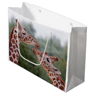 Sacola Para Presentes Grande Saco de Presente Girafas Apaixonadas