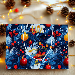 Sacola Para Presentes Grande Saco de Presente Grande Azul e Vermelho Festivo Pe