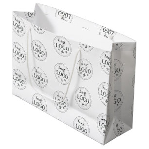 Sacola Para Presentes Grande Saco de Presente Grande Branco Clássico com Logoti