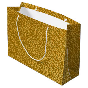 Sacola Para Presentes Grande Saco de Presente Grande de Luxo com Textura Dourad