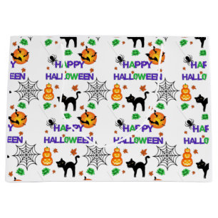Sacola Para Presentes Grande Saco de Presente Grande Feliz Halloween