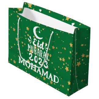 Sacola Para Presentes Grande Saco de presente grande nome personalizado Eid 202