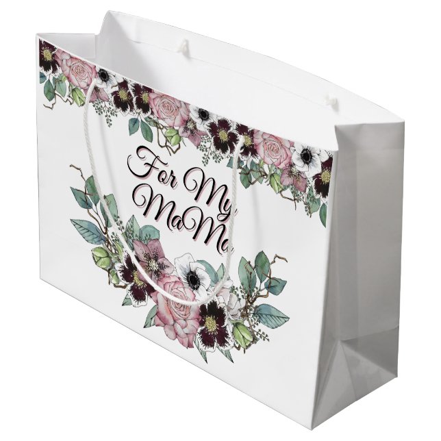 Sacola Para Presentes Grande Saco de Presente Grande Para Minha Mãe (Verso inclinado)