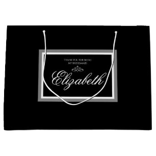 Sacola Para Presentes Grande Saco de presente grande preto e branco