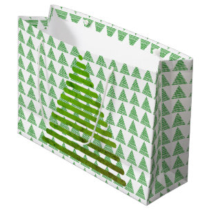 Sacola Para Presentes Grande Saco de Presente (LG) - Árvores de Natal Gráficas