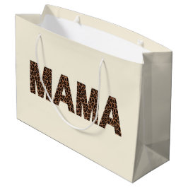 Sacola Para Presentes Grande Saco de Presente 'Mama' com Design de Leopardo Ten