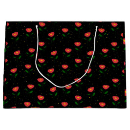 Sacola Para Presentes Grande Saco de Presente Papoulas Vermelhas