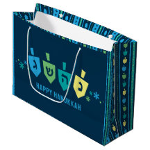 Saco de Presente para Festa de Dreidel do Hanukkah