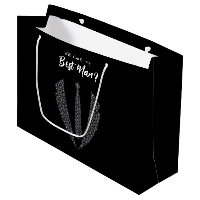 Sacola Para Presentes Grande Saco de Presente para Padrinho de Casamento (Frente inclinada)