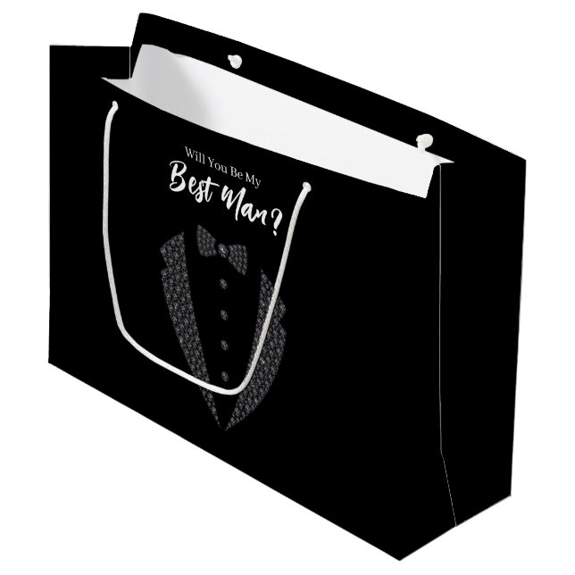 Sacola Para Presentes Grande Saco de Presente para Padrinho de Casamento (Frente inclinada)
