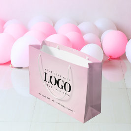 Sacola Para Presentes Grande Saco de presente personalizado com gradiente rosa 