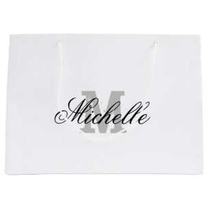 Sacola Para Presentes Grande Saco de presente personalizado com monograma de no
