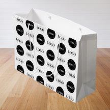 Saco de presente personalizado de duas logos e pas