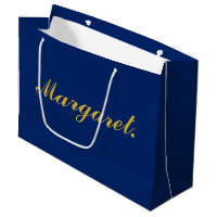 Saco de Presente Personalizado Grande Azul Marinho