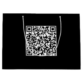 Sacola Para Presentes Grande Saco de presente preto personalizado com código QR