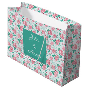 Sacola Para Presentes Grande Saco de Presente Rosa Verde