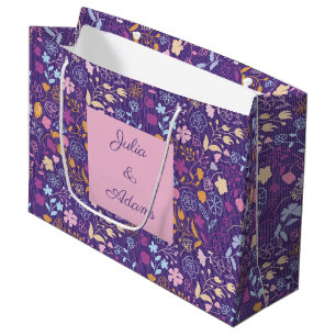 Sacola Para Presentes Grande Saco de Presente Rose & Petals