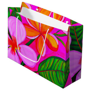 Sacola Para Presentes Grande Saco de presente tropical